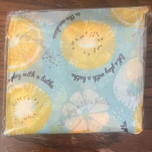 Yellow and Blue Citrus reusable tote